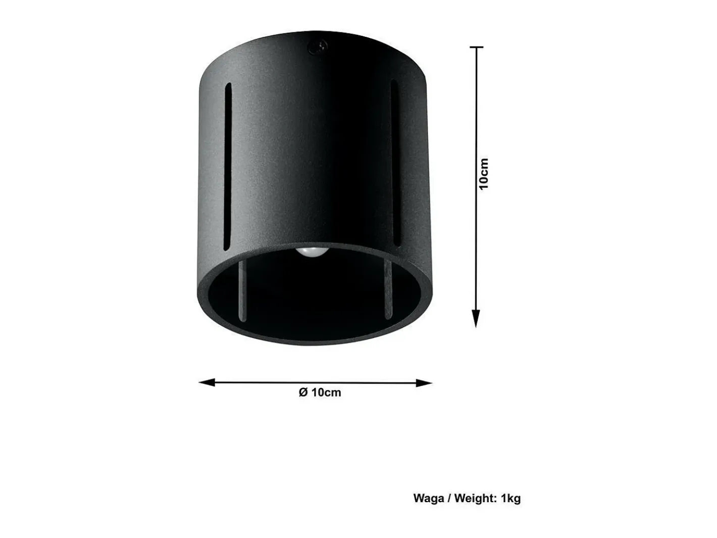 New Sollux Lighting Sollux INEZ - 1 luz de techo empotrada en , G9 Negro