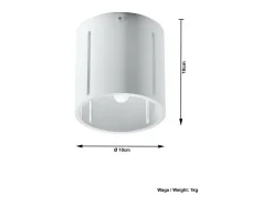 Sollux Lighting Sollux INEZ - 1 luz de techo a ras de suelo blanca, G9 Blanco Sale