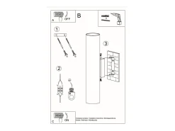 Sollux Lighting Sollux LAGOS - 2 Light Up Down Flush Wall, , GU10 Negro Discount