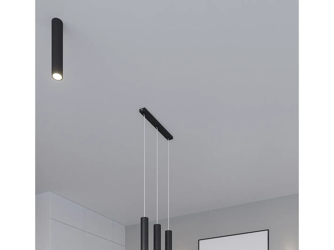 Best Sollux Lighting Sollux LAGOS - Lámpara colgante de techo con 1 luz Negra, GU10 Negro