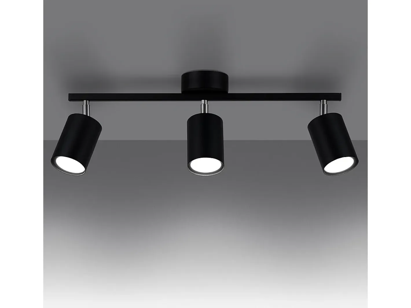 Sollux Lighting Plafón-Sollux Lemmi Foco de techo Barra Negro