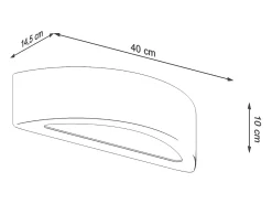 Sollux Lighting Atena Up & Down Aplique Cemento, 40cm Gris