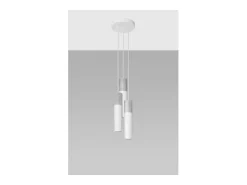Sollux Lighting Borgio Plafón Colgante Cluster, Gris, , 3x GU10 Blanco