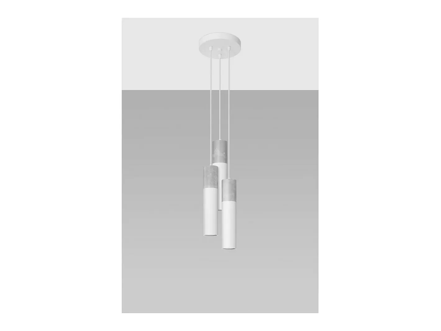 Sollux Lighting Borgio Plafón Colgante Cluster, Gris, , 3x GU10 Blanco