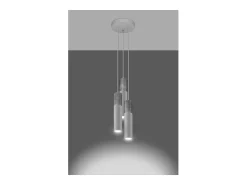 Sollux Lighting Borgio Plafón Colgante Cluster, Gris, , 3x GU10 Blanco