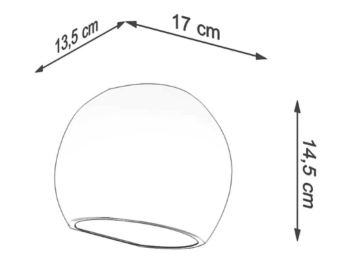 Sollux Lighting Globe Aplique Up & Down, , 17cm Blanco Discount