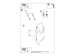 Sollux Lighting Hestia Aplique Up & Down, , 21cm Blanco