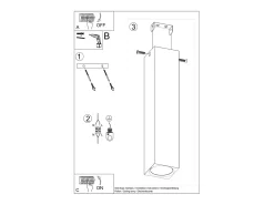Sollux Lighting Plafón-Keke Foco empotrable cuadrado de madera de roble, 17cm Marru00f3n