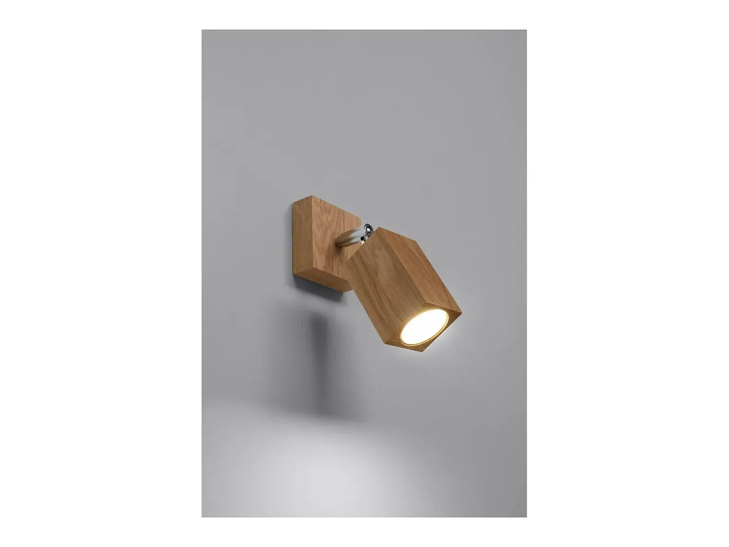 Sollux Lighting Keke Foco Foco Individual Cuadrado Roble Madera, 1x GU10 Marru00f3n New