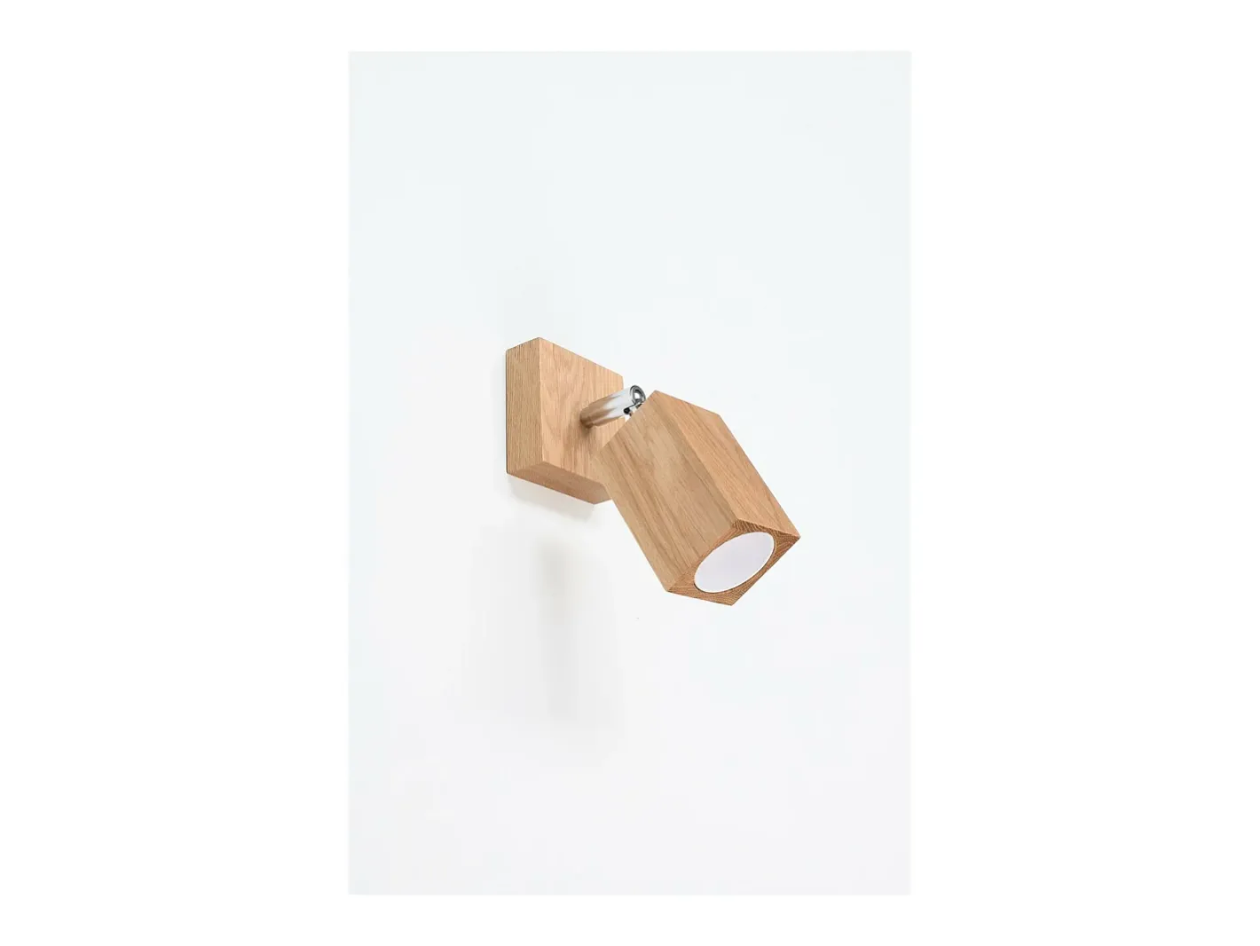 Sollux Lighting Keke Foco Foco Individual Cuadrado Roble Madera, 1x GU10 Marru00f3n New