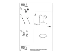 Sollux Lighting Plafón-Lagos Downlight de Superficie, , 10cm Blanco