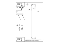 Sollux Lighting Plafón-Lagos Downlight de Superficie, , 40cm Blanco