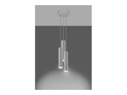 Best Sollux Lighting Lagos Plafón Colgante Cluster, , 3x GU10 Blanco