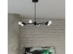 Sollux Lighting Lango Plafón Multi Arm Semi Empotrado, , 6x E27 Negro Outlet