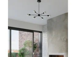 Sollux Lighting Lango Plafón Multi Arm Semi Empotrado, , 5x E27 Negro