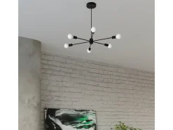 Sollux Lighting Lango Plafón Multi Arm Semi Empotrado, , 5x E27 Negro