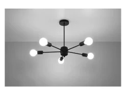 Sollux Lighting Lango Plafón Multi Arm Semi Empotrado, , 5x E27 Negro