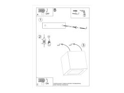 Sollux Lighting Aplique Para Pared-Leo Up & Down Aplique Cemento, 12cm Gris