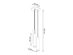 Sollux Lighting Lino Plafón Colgante Cluster, Madera Natural, 3x GU10 Marru00f3n Sale
