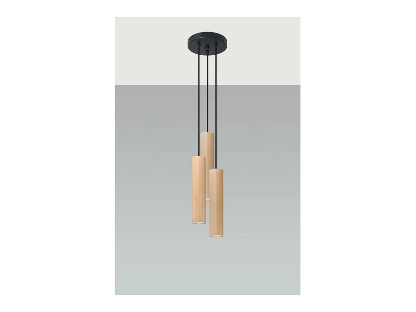 Sollux Lighting Lino Plafón Colgante Cluster, Madera Natural, 3x GU10 Marru00f3n Sale