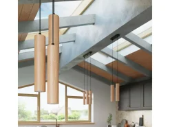 Sollux Lighting Lino Plafón Colgante Cluster, Madera Natural, 3x GU10 Marru00f3n Sale
