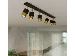 Sollux Lighting Plafón-Nero Foco de techo Twin, /Dorado, 2x GU10 Negro