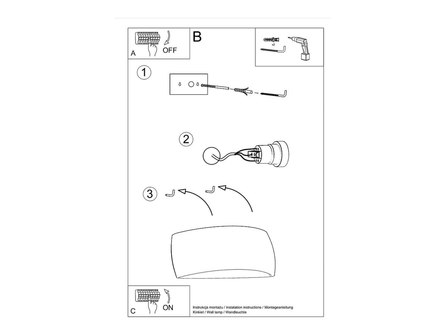 Sollux Lighting Pontius Aplique Up & Down, , 32cm Blanco Sale