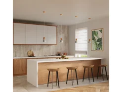 Sollux Lighting Qubic Lámpara de Techo Colgante Dome Cemento, Madera Natural Gris Hot