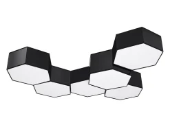 Sollux Lighting Plafón-Sunde Plafón Decorativo Empotrado, , 11.5cm Negro