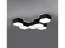 Sollux Lighting Plafón-Sunde Plafón Decorativo Empotrado, , 11.5cm Negro