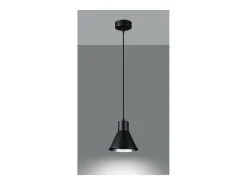 Sollux Lighting Lámpara Suspendida-Taleja Lámpara de Techo Colgante Dome, , 1x ES111 Negro