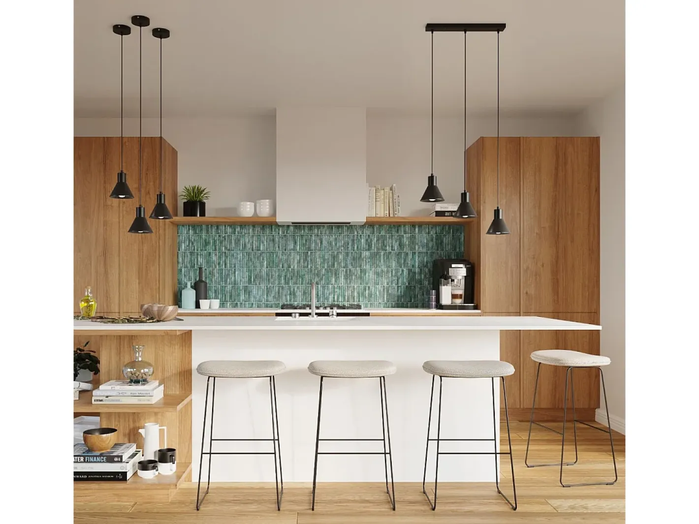 Sollux Lighting Lámpara Suspendida-Taleja Lámpara de Techo Colgante Bar, , 3x E27 Negro