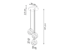 Sollux Lighting Tulos Plafón Colgante Cluster, , 3x E27 Blanco Sale