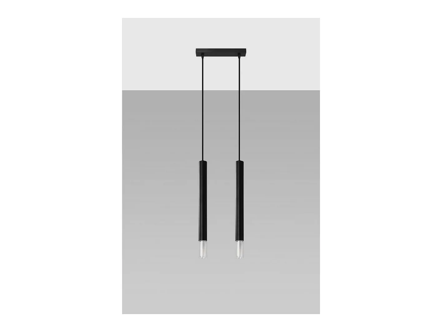 Sollux Lighting Lámpara Suspendida-Wezyr Lámpara de Techo Colgante Bar, , 2x G9 Negro