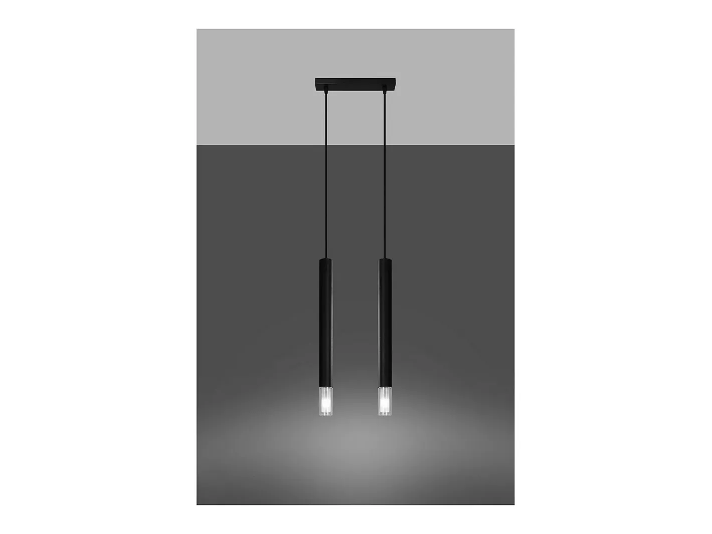 Sollux Lighting Lámpara Suspendida-Wezyr Lámpara de Techo Colgante Bar, , 2x G9 Negro