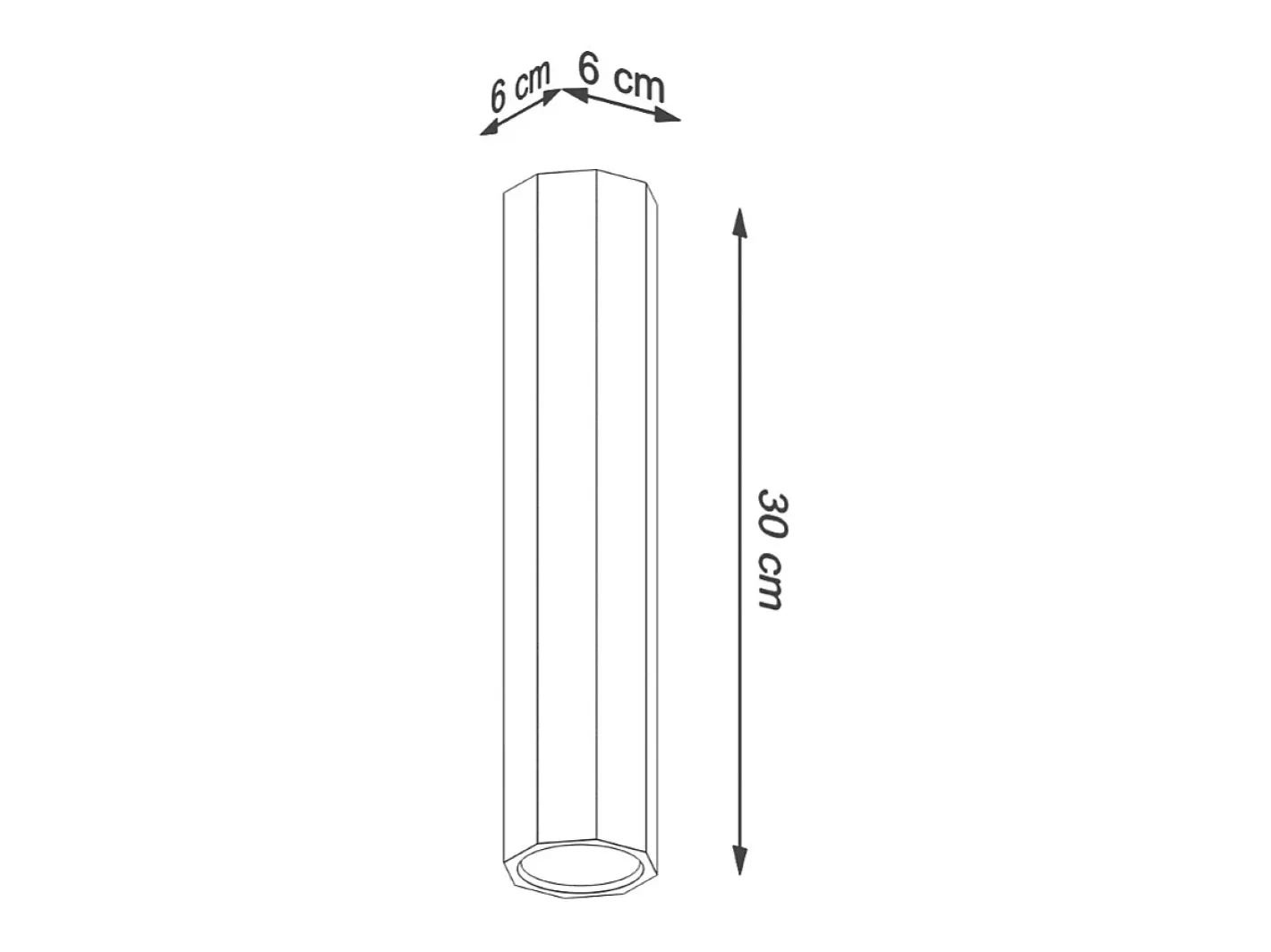 Outlet Sollux Lighting Zeke Foco empotrable octogonal de madera de roble, 17,5 cm Marru00f3n