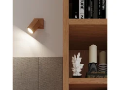 Sollux Lighting Zeke Foco de Techo Octágono Roble Barra Madera, 3x GU10 Marru00f3n New