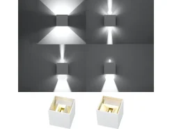 Sollux Lighting Sollux LUCA - Lámpara de pared empotrada LED 1 Light Up Down Blanco Clearance