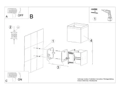 Sollux Lighting Sollux LUCA - Lámpara de pared empotrada LED 1 Light Up Down Blanco Clearance
