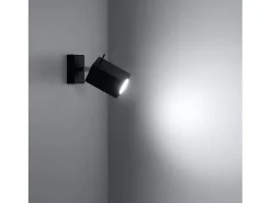 Sollux Lighting Aplique Para Pared-Sollux MERIDA - 1 foco de luz de pared , GU10 Negro