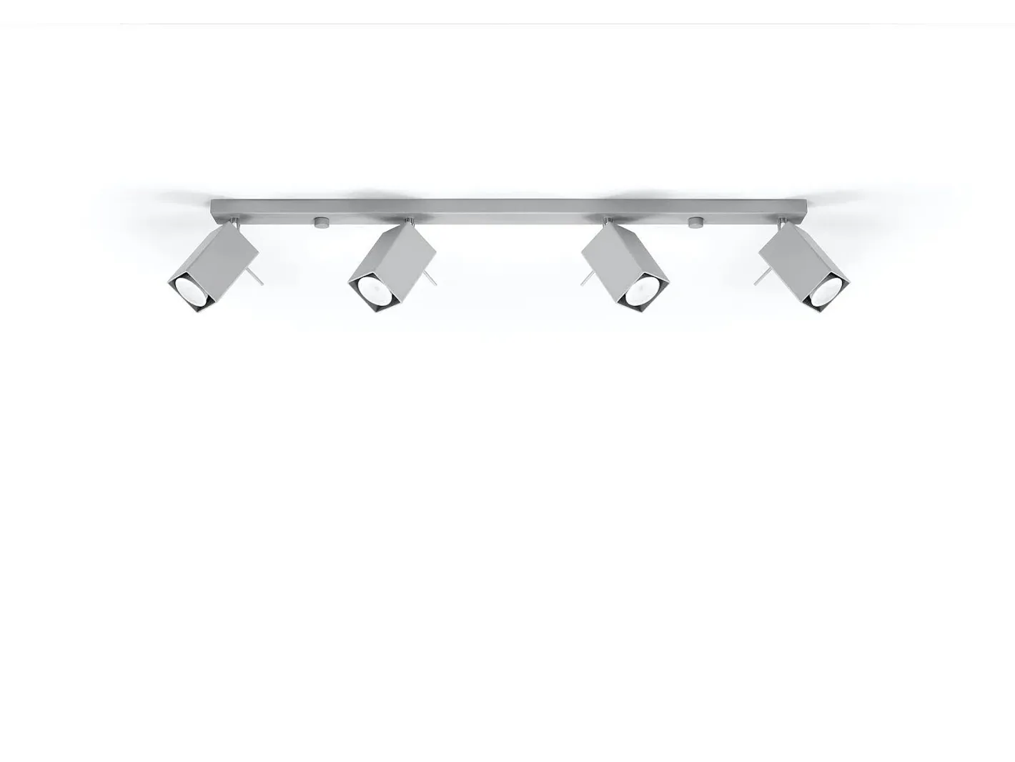 Outlet Sollux Lighting Sollux MERIDA - Barra de 4 focos de luz , GU10 Gris