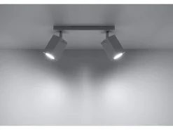 Sollux Lighting Plafón-Sollux MERIDA - Barra de 2 focos de luz blanca, GU10 Blanco