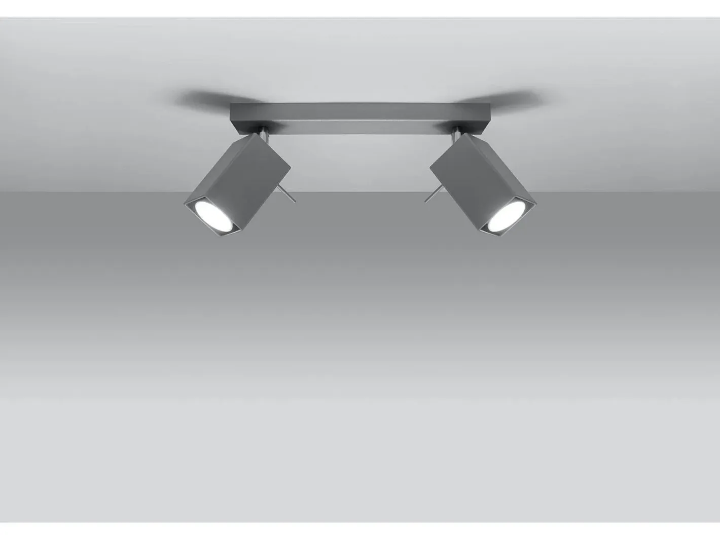 Sollux Lighting Sollux MERIDA - Barra de 2 focos de luz , GU10 Gris Outlet