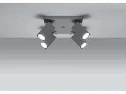 Discount Sollux Lighting Sollux MERIDA - Cluster de 4 focos de luz , GU10 Gris