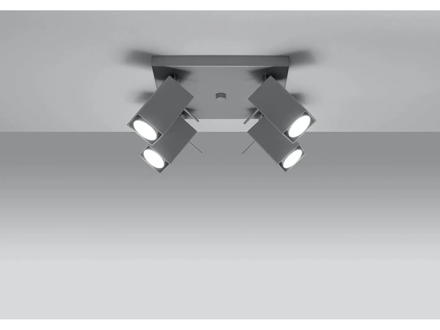 Discount Sollux Lighting Sollux MERIDA - Cluster de 4 focos de luz , GU10 Gris
