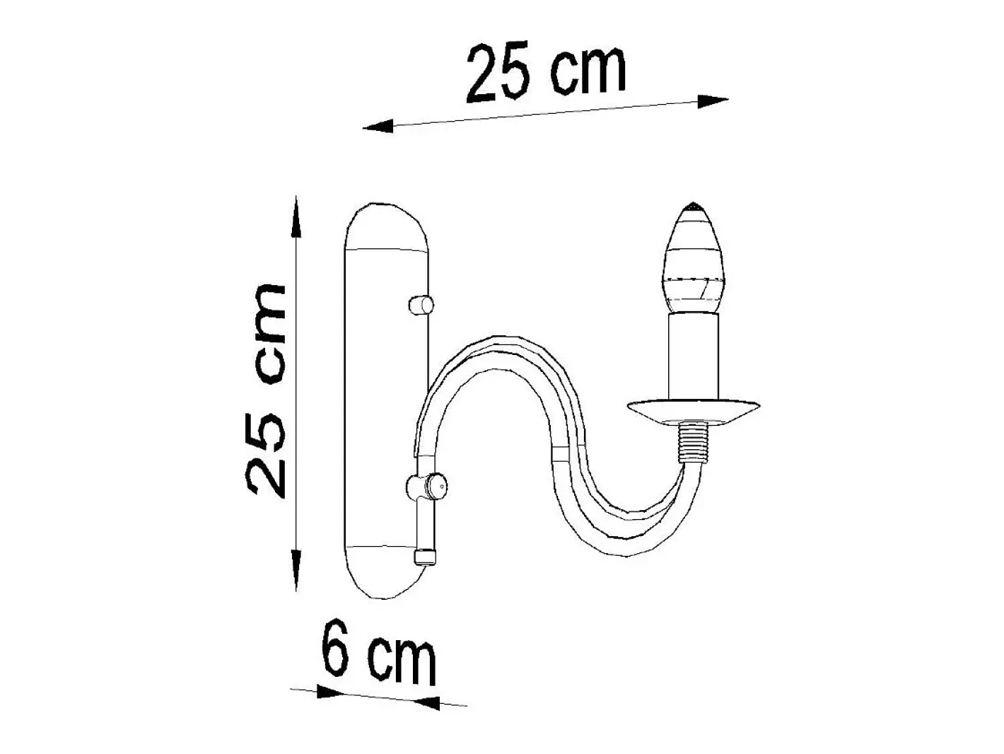 Sollux Lighting Sollux MINERWA - 1 luz de pared Vela Vela Blanca, E14 Blanco