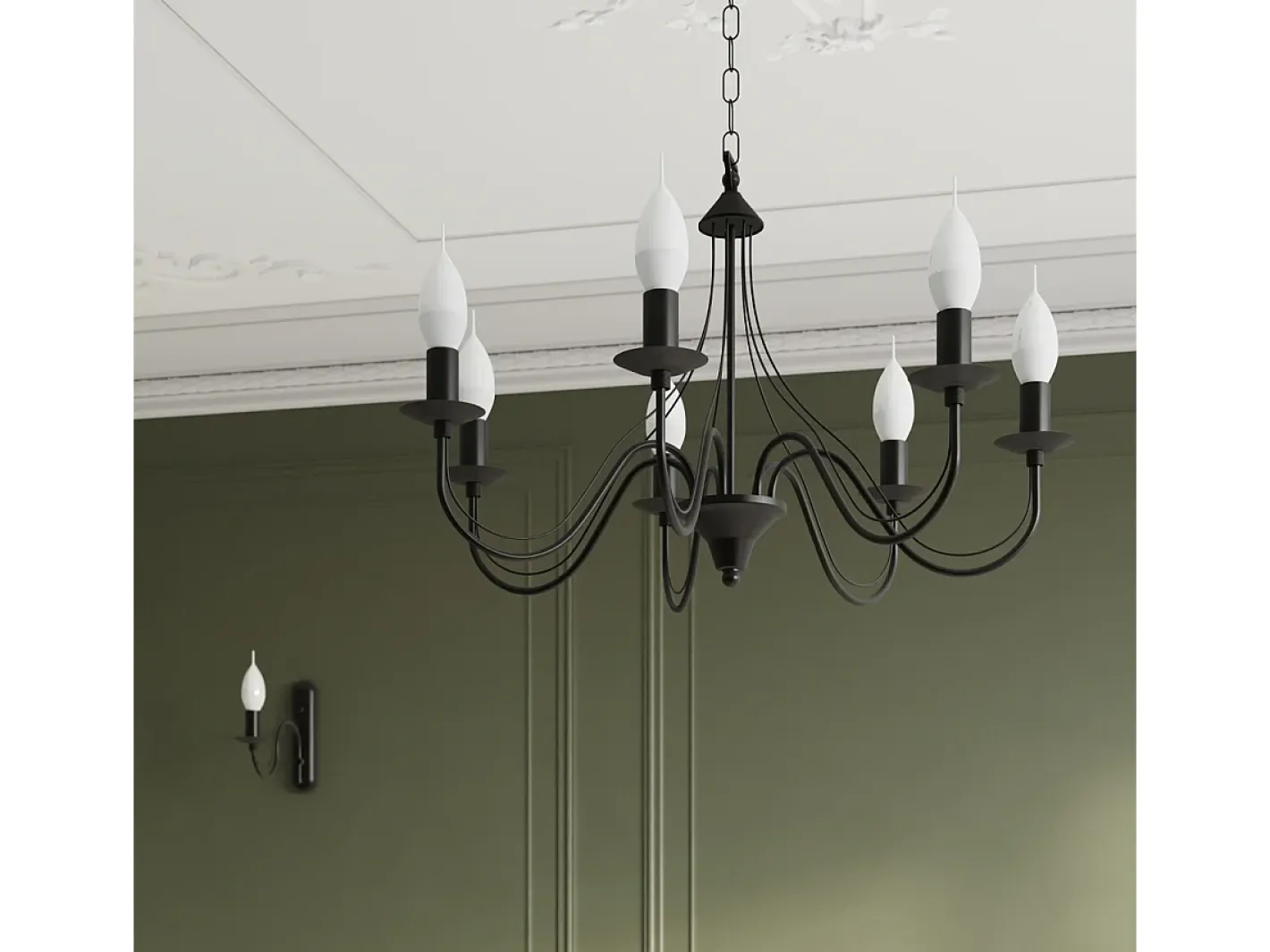 Sollux Lighting Sollux MINERWA - Lámpara de araña de 5 brazos con múltiples luces , E14 Negro Online