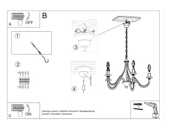 Sollux Lighting Sollux MINERWA - Lámpara de araña de 5 brazos con múltiples luces blanca, E14 Blanco New