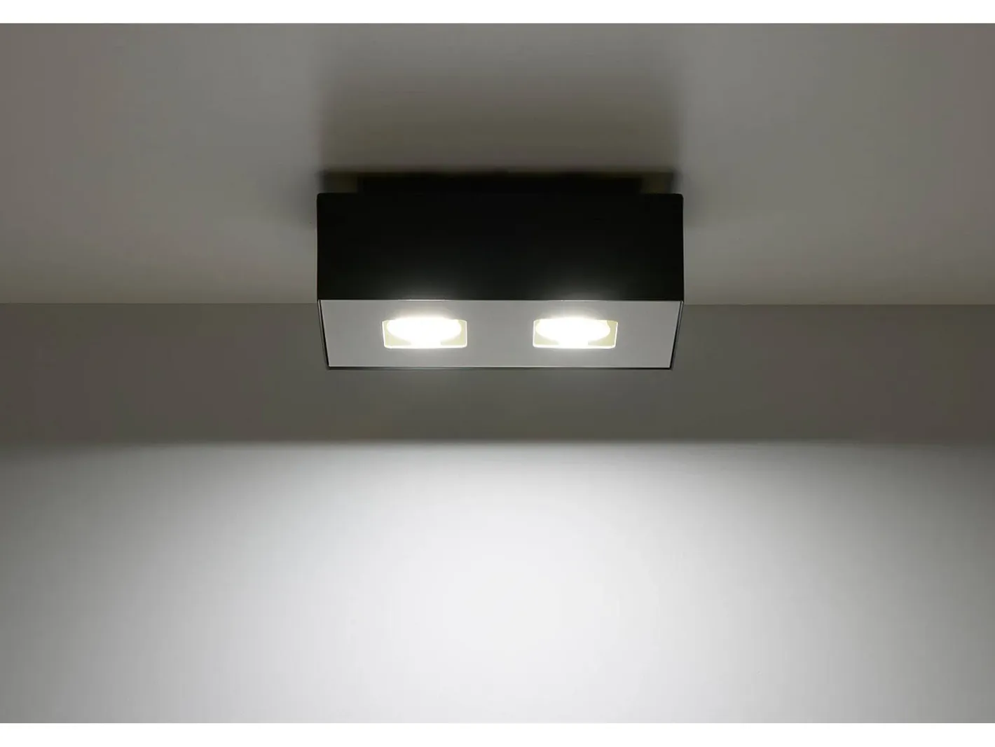 Online Sollux Lighting Sollux MONO - Lámpara de techo empotrada de 2 luces en y negro, GU10 Blanco