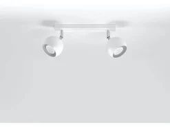 Sollux Lighting Plafón-Sollux OCULARE - Barra de 2 focos de luz blanca, GU10 Blanco